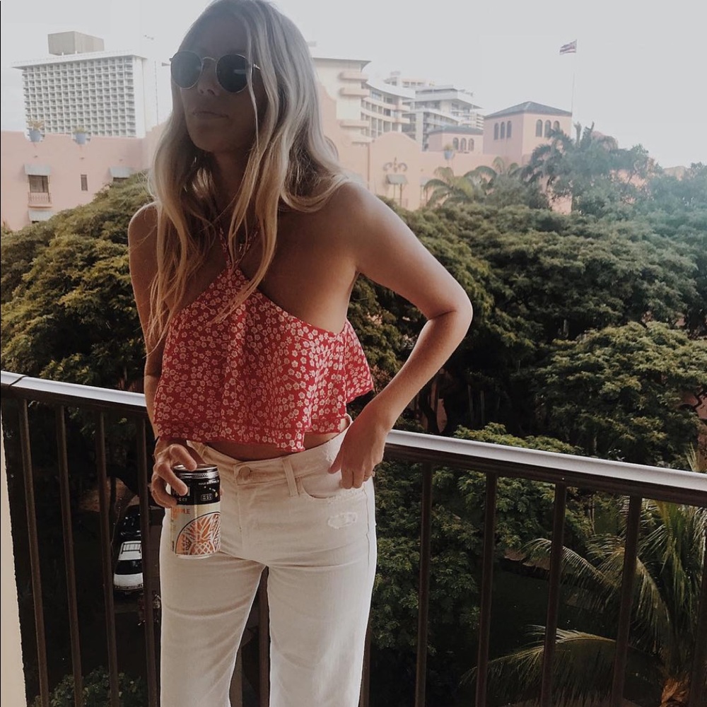 Nightwalker floral crop tank